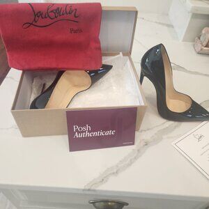 Christian Louboutin So Kate 120 mm size 40 Black Patton Leather